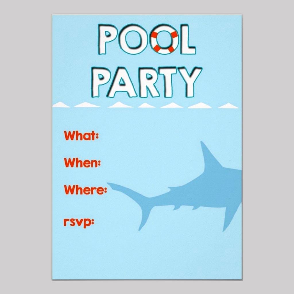 Pool Party Invitation Template â Gangcraft Net